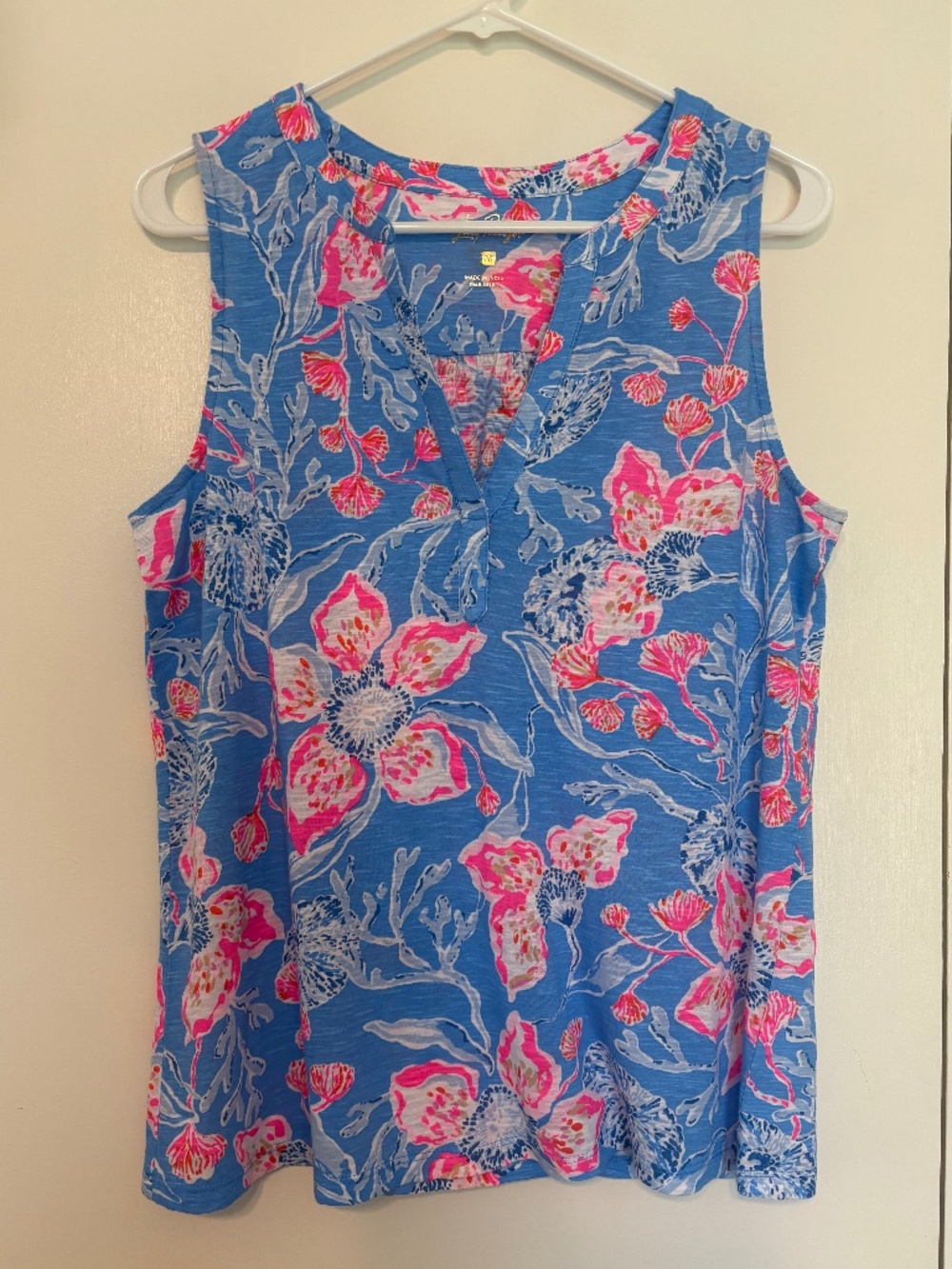 Lilly Pulitzer Women's Multi Bahamian Rhapsody Sleeveless Dev Tank Top Shirt M